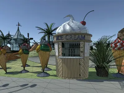 Shop icecream 3D model