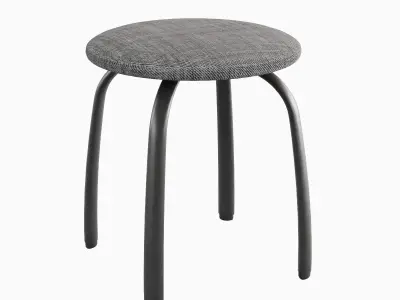 Steel Stool F 04 3D model