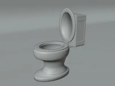Toilet Low-poly 3D model