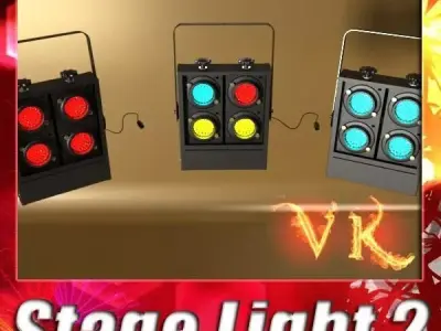 Moving Head LED Stage Light 02 3D model