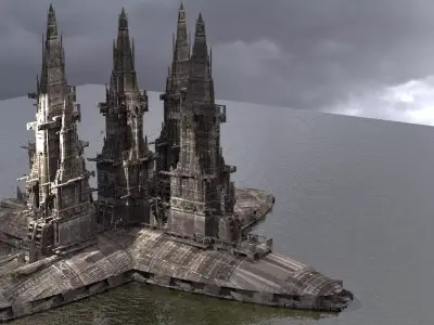 Sci-Fi Structures City  3D model