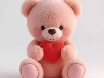 Valentines Day Teddy Bear Doll 3D Models 3D Model Pack