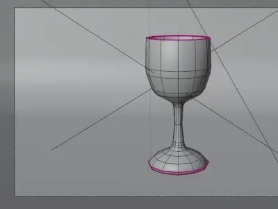 Glass wine Free low-poly 3D model