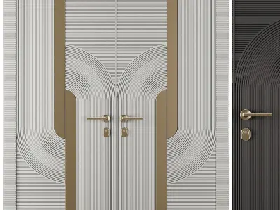 Entrance door set17 3D model