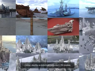 Ocean depths architecture collection 3D Model Pack