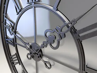 Classic Glass Tower Clock 3D model