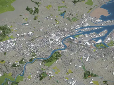 Belfast  Low-poly 3D model