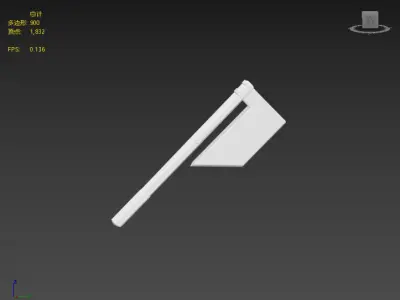 Next generation battle axe Free low-poly 3D model