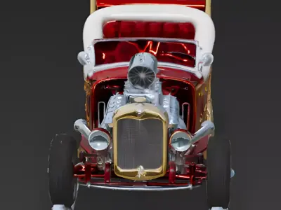 Santa Sleigh Hybrid Vehicle 3D Model Low-poly 3D model