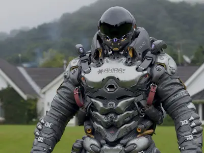 Space Marine Low-poly 3D model