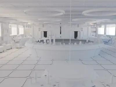 Cyberpunk SCI-FI Futuristic Bar Interior Design 3D model