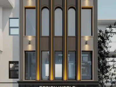 showroom HD textures  fast render exterior 3D model