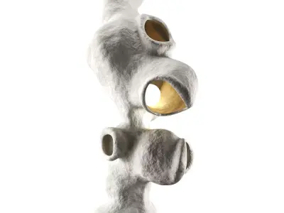  Fertility Form illuminated sculpture Low-poly 3D model