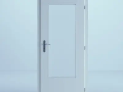 Indoor Outdoor White Door Set 3 3D model