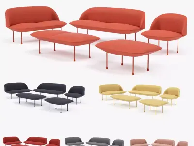 Muuto Oslo Furniture Set 3D model