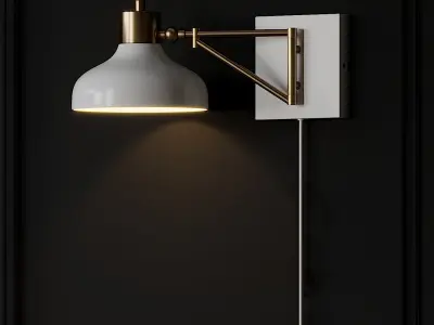 Berkeley White and Brass Plug-In 3D model