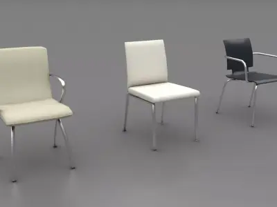 Lowpoly Chairs Pack Low-poly 3D model