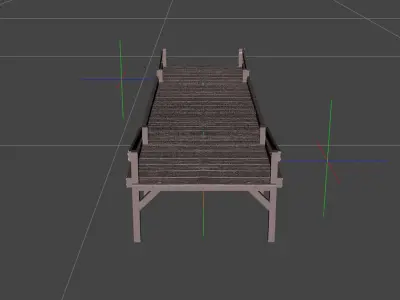 Wooden Quayside Free 3D model