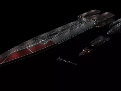 Spaceships futuristic spaceship 3D model