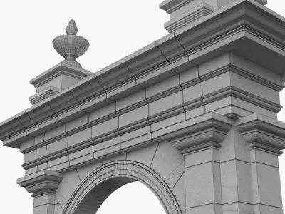 Textured Single Classic Arch 019 3D model