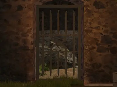 Enclave game -Zurana Hideout GATE Low Poly Free low-poly 3D model