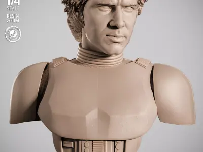  STAR WARS Han Solo Portrait Bust  3D print model