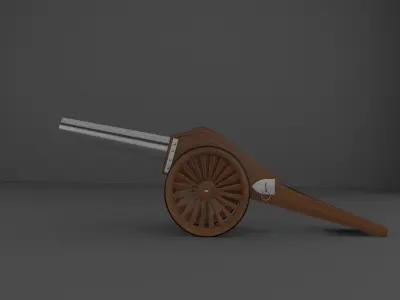The cannon wooden 3D model