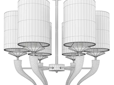 Loving arms round Chandelier Low-poly 3D model