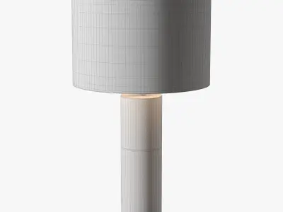 Polina Cement and Gold Industrial Table Lamp 3D model