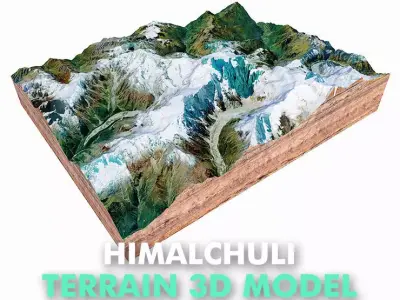 Himalchuli Mountain Nepal 3D model
