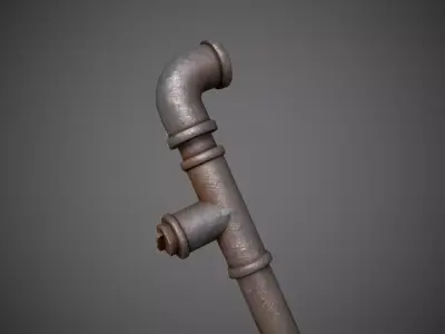 Iron Pipe  Low-poly 3D model