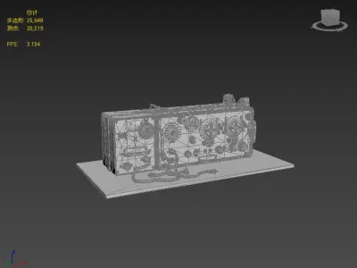 Next generation vintage radio Low-poly 3D model