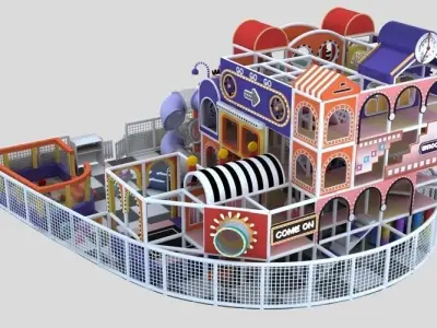 Indoor amusement park 3D model