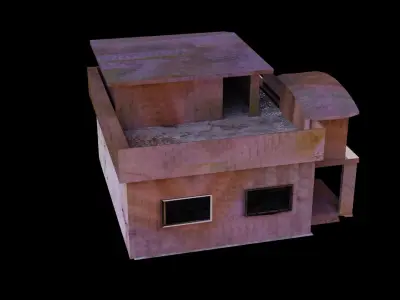 Abandoned Old House Model  Low-poly 3D model