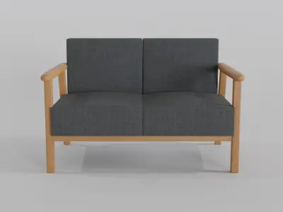 GRAY SOFA 3D MODEL Free low-poly 3D model