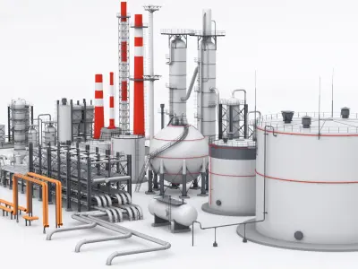  Refinery kitbash Industrial collection unit 