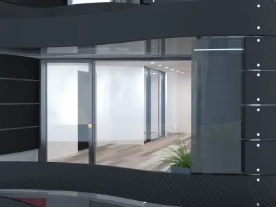 The facade of the house in Tokyo by designer Don Arad 3D model