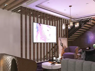 living room 3D model 96