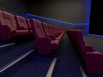 Movie Theater Interior 02 3D model