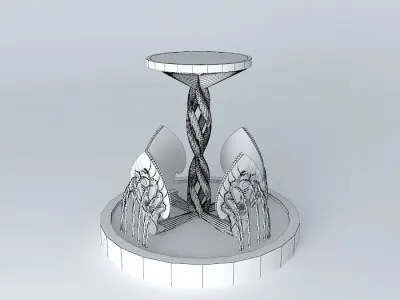 Original fountain Naga 3D model