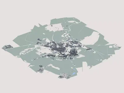 Dobrich Cityscape Bulgarian Urban Landscape 3D model