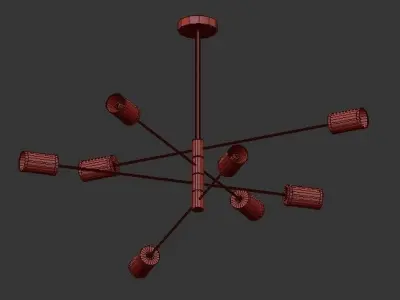 SKELBY chandelier with six lights 3D model