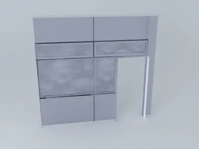 Office Doorway with Window 3D model