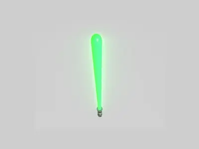 Star Wars Lightsaber 04 Green - SciFi Character Weapon Low-poly 3D model