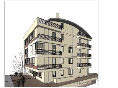 House Design  Apartment Detail Revit Model 3D model