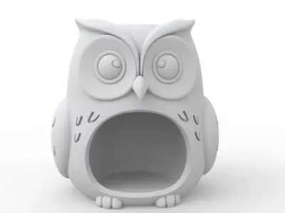 Owl Candle Holder 3D Print Model 3D print model