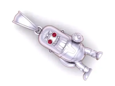 futuristic robot inspired pendant  3D print model