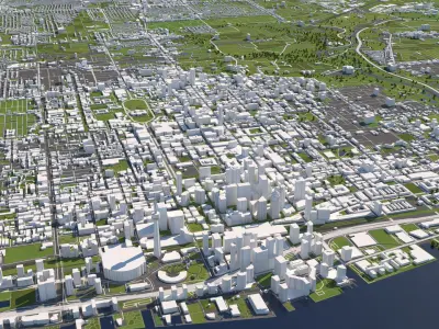 Toronto Canada 50x50km 3D City Map 3D model