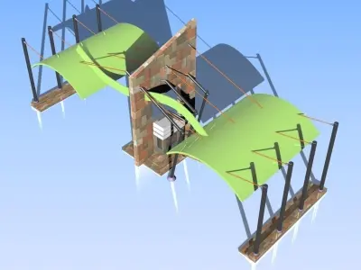 Fence and Gate 03 3D model