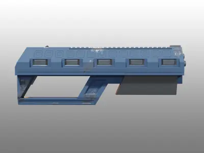Sci-Fi Shotgun AS-92 Low-poly 3D model
